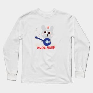 Music Maker Bear Rocks the Guitar Long Sleeve T-Shirt